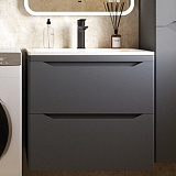 Style Line Тумба под раковину Марелла 60 Люкс Plus антискрейтч подвесная серая матовая